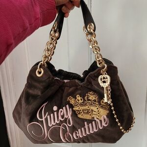Juicy Couture Rare Key To Juicy Brown Hobo Bag